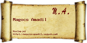 Magocs Amadil névjegykártya